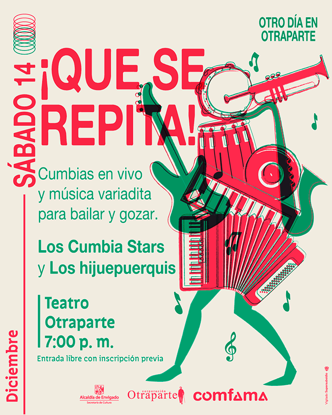 Clic en la imagen para obtener más información sobre el concierto decembrino de Los Cumbia Stars y Los Hijuepuerquis.